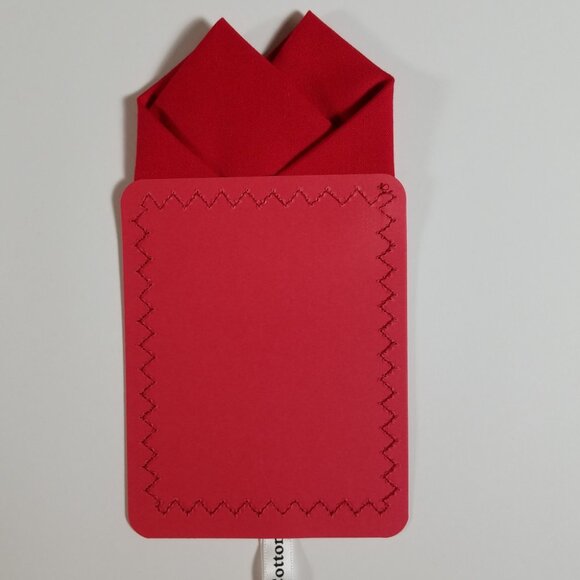 New - Red Cotton Pre-Folded Pocket Square Handkerchief Insert - Picture 5 of 5